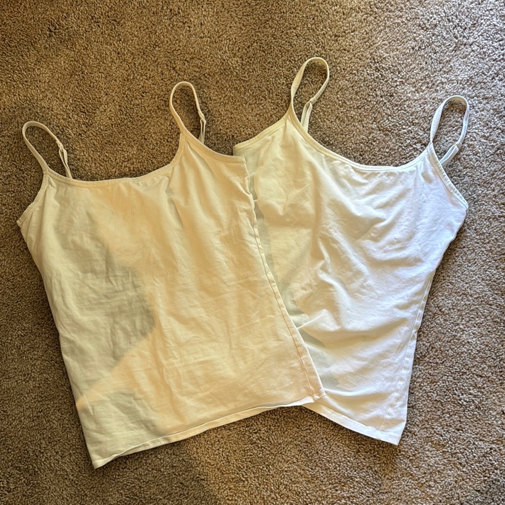 Set of two Pact White Fitted Sleeveless Camisole